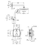 Душ встраиваемый GROHE Grohtherm с 210 Tempesta 210  квадрат 34729000