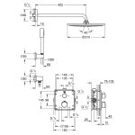 Душ встраиваемый GROHE Grohtherm с Rainshower Cosmopolitan 310 34730000