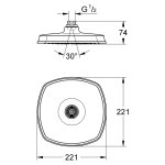 Душ верхний GROHE Grandera d210 без кронштейна квадрат 27974000