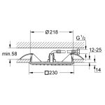 Душ верхний GROHE Rainshower Allure d230 без кронштейна квадрат 27863000