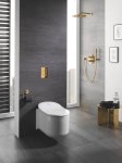 Душ верхний GROHE Rainshower Cosmopolitan d310 с кронштейном 380 мм холодный рассвет матовый 26066GL0