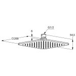 Душ верхний KLUDI A-QA квадрат 200 мм 6452005-00