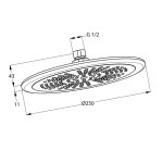 Душ верхний KLUDI Freshline круглый 250 мм 6751105-00