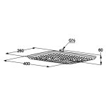 Душ верхний KLUDI Freshline прямоугольный 400 x 260 мм 6440005-00