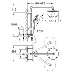 Душевая система GROHE Euphoria System 210 с термостатом 26363000