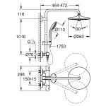 Душевая система GROHE Euphoria System 260 с термостатом с ограничителем расхода 27615001