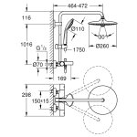 Душевая система GROHE Euphoria System 260 с термостатом для ванны 26114001