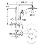 Душевая система GROHE Euphoria System 260 со смесителем 27473001