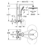 Душевая система GROHE Euphoria System 260 для ванный с термостатом 27475001