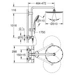 Душевая система GROHE Euphoria System 310 с термостатом холодный рассвет матовый 26075GN0