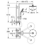 Душевая система GROHE Euphoria Xxl System 210 с термостатом 27964000