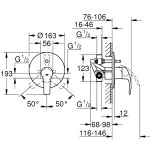 Душевая система Grohe Eurosmart со встроенным смесителем 124440