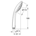 Душевая система Grohe Eurosmart со встроенным смесителем 124440