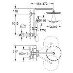 Душевая система GROHE Rainshower System 310 Sena с термостатом 27968000