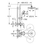 Душевая система GROHE Tempesta Cosmopolitan System 210 со смесителем 26224001