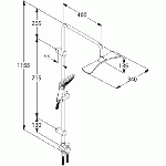 Душевая система KLUDI Fizz двух- лепестковый и ручной лейкой 3   вида струй 6709105-00