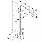 Душевая система KLUDI Fizz и ручной лейкой 3 вида струй 6709605-00