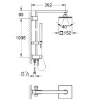 Душевая стойка GROHE Euphoria Cube System 150 с переключателем 27696000