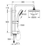 Душевая стойка GROHE Tempesta Cosmopolitan System 200 Flex 920 мм 26453001