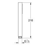 Душевая лейка GROHE Euphoria Cube Stick 1 вид струи 27698000