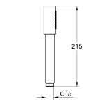 Душевая лейка GROHE Sena Stick 1 вид  струи с ограничителем расхода теплый закат матовый 26465DL0