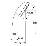 Душевая лейка GROHE Tempesta 100 2 вида струй 27597001