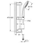 Душевой гарнитур GROHE Euphoria 110 DUO 27242001 2 вида струи с полочкой 27242001