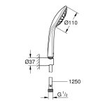 Душевой гарнитур GROHE Euphoria 110 Mono 27354000 1 вид струи 27354000