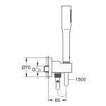 Душевой гарнитур GROHE Euphoria Cosmopolitan Stick 26404000 1 вид струи 26404000