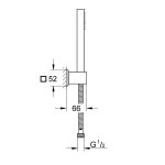 Душевой гарнитур GROHE Euphoria CUBE STICK 27889000 1 вид струи 27889000