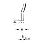 Душевой гарнитур GROHE Power and Soul Cosmopolitan 130 27741000 4 вида струи 27741000