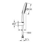 Душевой гарнитур GROHE Rainshower SmartActive 130 26589000 3 вида струи 26589000