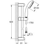 Душевой гарнитур GROHE Tempesta 100 26162001 2 вида струи 26162001
