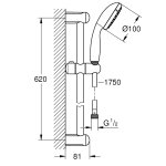 Душевой гарнитур GROHE Tempesta 100 27598001 2 вида струи 27598001