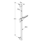 Душевой гарнитур KLUDI Freshline 900 мм 1 вид струи 6784005-00