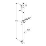 Душевой гарнитур KLUDI Freshline 900 мм 1 вид струи белый 6784091-00