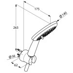 Душевой гарнитур KLUDI Freshline с держателем 6795091-00