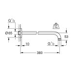 Душевой кронштейн GROHE Rainshower 380 мм 28361000