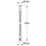 Душевой шланг GROHE металлический 2000 мм хром 28146000