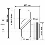 Эксцентрик со смещением 100 мм McAlpine 110 мм MRWCLO10