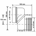 Эксцентрик со смещением 130 мм McAlpine 110 мм MRWCLO13