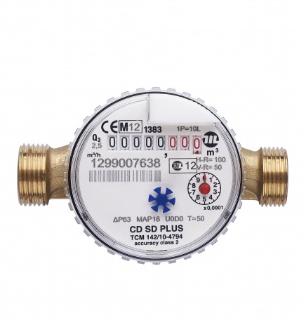 Счетчик одноструйный для холодной воды Maddalena Н 3/4` 30`C CD SD PLUS сухоходный