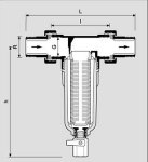 Фильтр для горячей воды Honeywell FF06 1/2" AAM (без ключа) FF06-1/2AAMRU