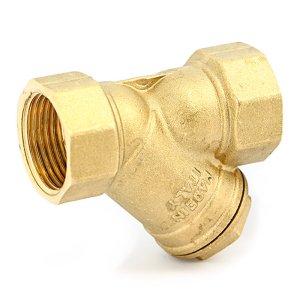 Фильтр косой Uni-Fitt 1/2" латунный с отверстием для пломбировки
