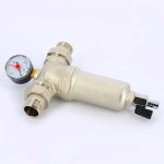 Фильтр Tiemme 3130N 1/2" промывной латунный с манометром и сгонами 3130001