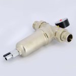 Фильтр Tiemme 3130N 3/4" промывной латунный с манометром и сгонами 3130003