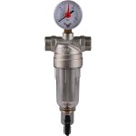 Фильтр Tiemme 3136N 1`1/4х1`1/2 ВН промывной  с манометром и прозрачной чашей 3130020
