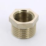 Футорка резьбовая латунная Uni-Fitt 2"x1/2" ВН никелированная 604N7200