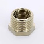 Футорка резьбовая латунная Uni-Fitt 2"x1/2" ВН никелированная 604N7200