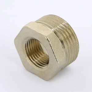 Футорка резьбовая латунная Uni-Fitt O-ring1/2"x1/4" ВН никелированная 604N2000